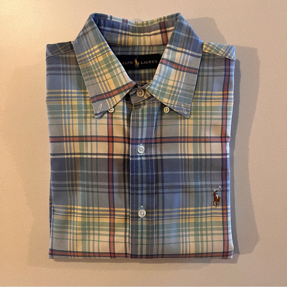 Polo Ralph Lauren Men’s Oxford Button Down - Blue/Yellow Plaid